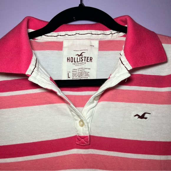 Hollister Pink Short Sleeve Polo - Picture 2 of 5